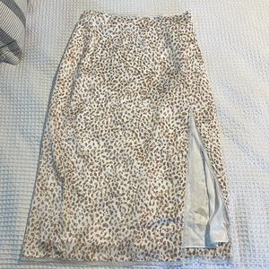 Abercrombie & Fitch Midi Leopard Skirt, Size Small